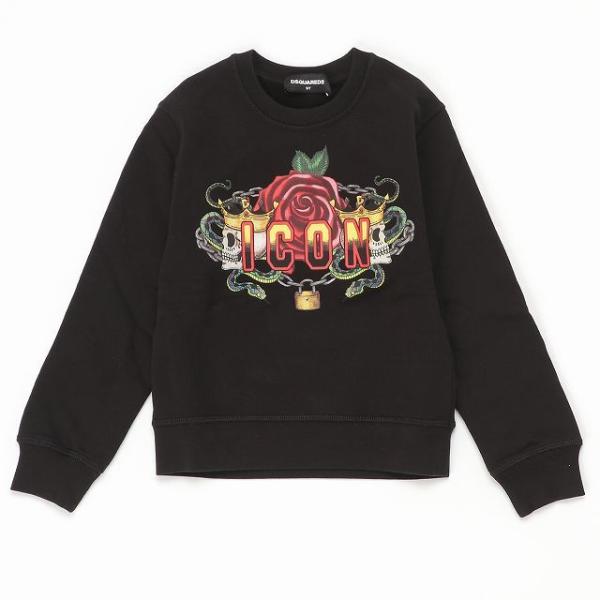 DSQUARED2 ディースクエアード スウェットプルオーバー トレーナー 男の子 長袖カットソー ...