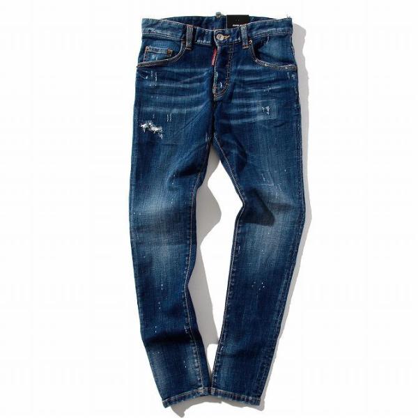 DSQUARED2 ディースクエアード インディゴ ストレッチ デニムパンツ 男の子 ジーパン ズボ...