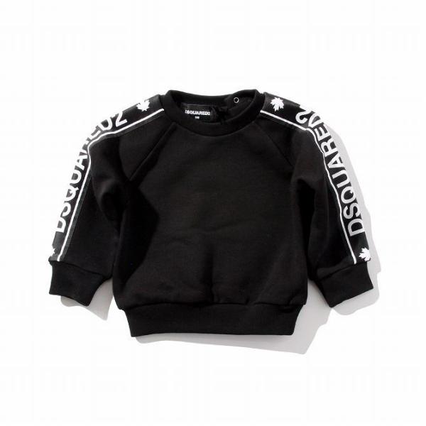 DSQUARED2 ディースクエアード Baby サイドライン ロゴ 長袖 カットソー Tシャツ 男...