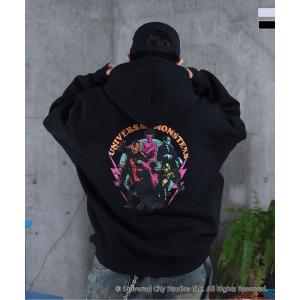 ILL'S イルズ Universal Monsters ユニバーサルモンスターズ ヴィンテージライク レトロ映画 刺繍 プリントパーカー ユニセックス メンズ レディース