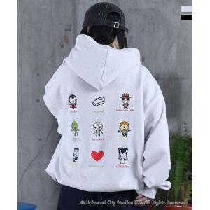 ILL'S イルズ Universal Monsters ユニバーサルモンスターズ ヴィンテージライク レトロ映画 刺繍 プリントパーカー ユニセックス メンズ レディース