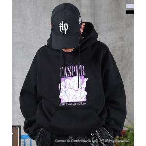 ILL'S イルズ Casper キャスパー ヴィンテージライク レトロ映画 刺繍 プリントパーカー ユニセックス メンズ レディース