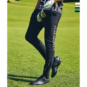 LUXEAKMPLUS リュクスエイケイエムプラス サイドロゴ スーパーストレッチ ロングパンツ メ...