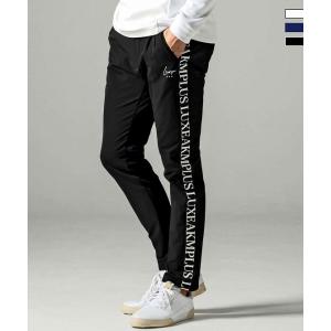 LUXEAKMPLUS リュクスエイケイエムプラス ゴルフ サイドロゴソフトシェルスラックスパンツ メンズ かっこいい ブランド ゴルフウェア スポーツウェア GOLF