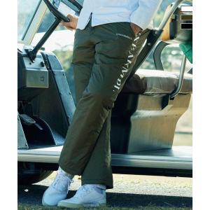 LUXEAKMPLUS リュクスエイケイエムプラス ゴルフ サイドロゴ中綿ワイドロングパンツ メンズ...