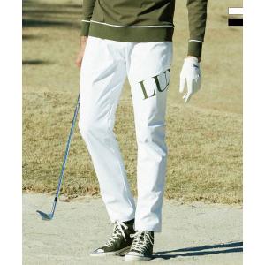 LUXEAKMPLUS リュクスエイケイエムプラス ゴルフ ビッグロゴ防風ロングパンツ メンズ ゴル...