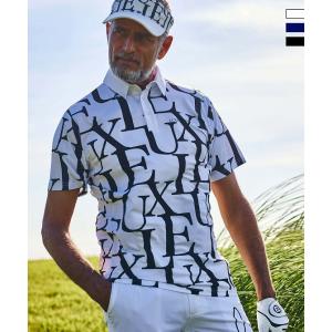 新品 ゴルフ 総柄ロゴ ニットベスト 秋冬 ネイビー LUXEAKMPLUS LUXE AKM PLUS リュクスエイケイエムプラス ゴルフ 総柄ロゴ ニット