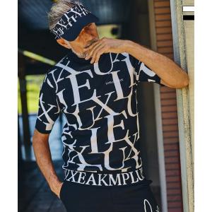 LUXE AKM PLUS リュクスエイケイエムプラス ゴルフ 総柄ロゴ 半袖