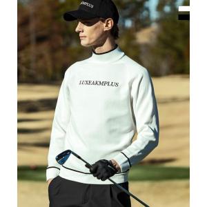 LUXEAKMPLUS リュクスエイケイエムプラス ゴルフ フロントロゴモックネックニット メンズ ゴルフウェア スポーツウェア GOLF