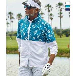 LUXE AKM PLUS リュクスエイケイエムプラス ゴルフ バイカラー総柄中綿