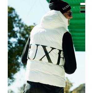 LUXEAKMPLUS リュクスエイケイエムプラス ゴルフ バックロゴ中綿フードベスト メンズ ゴルフウェア スポーツウェア GOLF