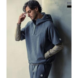 LUXEAKMPLUS リュクスエイケイエムプラス ゴルフ ハーフジッププルオーバーフーディー メン...