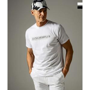 LUXEAKMPLUS リュクスエイケイエムプラス ゴルフ マルチロゴ 半袖 Tシャツ カットソー メンズ ゴルフウェア スポーツウェア GOLF