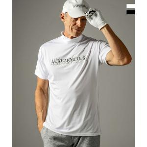 LUXEAKMPLUS リュクスエイケイエムプラス ゴルフ マルチロゴ モックネック 半袖 Tシャツ カットソー メンズ ゴルフウェア スポーツウェア GOLF