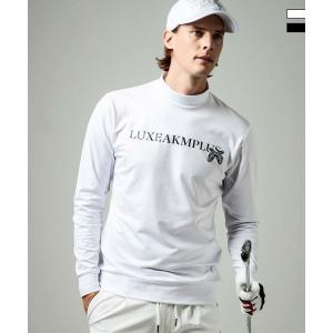 LUXEAKMPLUS×roar リュクスエイケイエムプラス ゴルフ フロントロゴモックネックTシャツ カットソー メンズ ブランド ゴルフウェア スポーツウェア GOLF