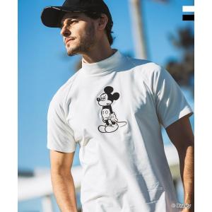 LUXEAKMPLUS リュクスエイケイエムプラス ゴルフ ミッキーマウス アンニュイフェイスモックネック半袖Tシャツ カットソー