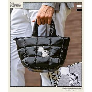 LUXEAKMPLUS リュクスエイケイエムプラス ゴルフ スヌーピー パデッドミニトートバッグ メンズ おしゃれ かっこいい ブランド ゴルフウェア スポーツウェア GOLF