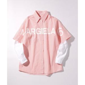 MM6 Maison Margiela エムエム6 メゾン マルジェラ ブランドロゴ長袖シャツ 女の子 子供服 こども服 キッズ おしゃれ かっこいい かわいい ブランド