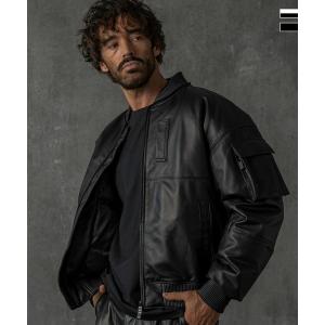 C DIEM（カルペディエム） パッチワーク レザー ハイブリット Ma-1