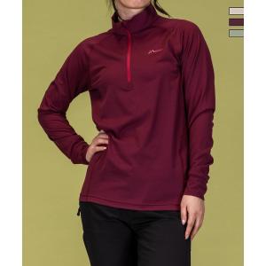 phenix outdoor フェニックスアウトドア ハーフジップ長袖Tシャツ 速乾 ストレッチ 快適 抗菌 防臭 インナー レディース アウトドア レジャー スポーツウェア