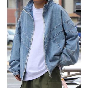 ILL'S イルズ ビッグシルエット ヴィンテージライク 切り替えデニムブルゾン ジャケット ユニセ...