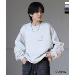ILL'S イルズ ディズニーシリーズ ワンポイント刺繍 バックプリント ビッグシルエットプルオーバ...