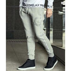 1PIU1UGUALE3 RELAX ウノピゥウノウグァーレトレ リラックス サークルロゴパイピングロングパンツ セットアップ対応 メンズ ウノピュウ ウノピュー ウノピゥ