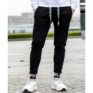 1PIU1UGUALE3 RELAX ウノピゥウノウグァーレトレ リラックス ワイドスピンドルロゴスウェットパンツ セットアップ対応 メンズ ウェア ウノピュウ ウノピュー