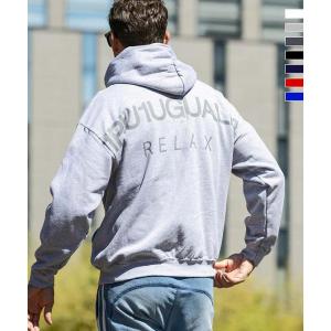 1PIU1UGUALE3 RELAX ウノピゥウノウグァーレトレ バックロゴプリント 裏起毛 プルオーバー パーカー メンズ おしゃれ かっこいい ブランド ウノピュウ