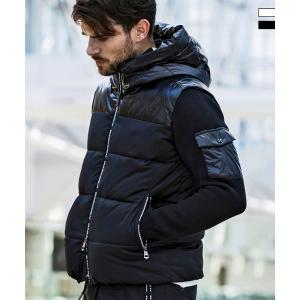 1PIU1UGUALE3 RELAX ワイドスピンドル袖ロゴファーブルゾン