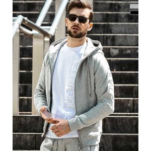 ウノピュウノウグァーレトレ リラックス 1PIU1UGUALE3 RELAX ラインストーンジップロゴパーカーセットアップ XL XXL セットアップ プレゼント ロゴ uso-24078 usb-24078 ブラック グレー 1PIU1UGUALE3 RELAX ウノピゥウノウグァーレトレ リラックス ライン