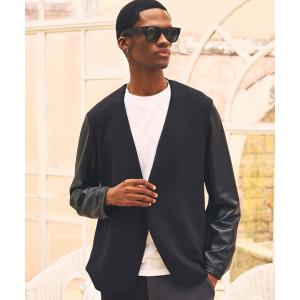 1PIU1UGUALE3 RELAX ウノピゥウノウグァーレトレ リラックス レザースリーブノーカラ...