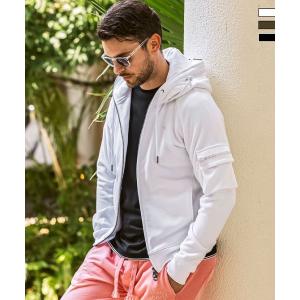 1PIU1UGUALE3 RELAX ウノピゥウノウグァーレトレ リラックス ラインストーンバイカースウェットパーカー セットアップ対応 メンズ ウノピュウ ウノピュー