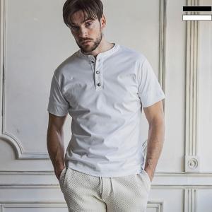 1PIU1UGUALE3 RELAX ウノピゥウノウグァーレトレ シルケットヘンリーネック 半袖Tシャツ メンズ おしゃれ かっこいい ブランド ウノピュウ