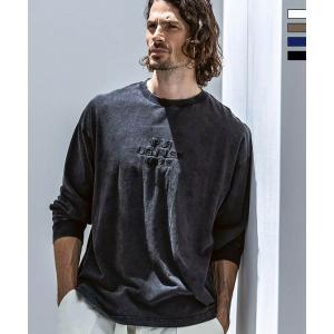 1PIU1UGUALE3 RELAX ウノピゥウノウグァーレトレ リラックス ピグメント 刺繍 ロゴ ロング Tシャツ 長袖 カットソー メンズ ウノピュウ ウノピュー 1piu1