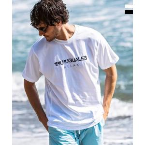 1PIU1UGUALE3 RELAX ウノピゥウノウグァーレトレ リラックス リバースロゴ半袖Tシャツ メンズ ウノピュウ ウノピュー