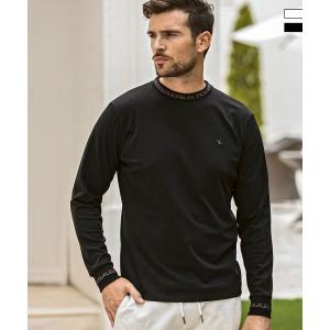 1PIU1UGUALE3 RELAX ウノピゥウノウグァーレトレ リラックス グロッシー刺繍ネックロゴロングTシャツ メンズ ブランド ウェア ウノピュウ ウノピュー