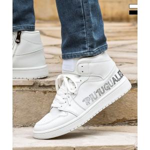 1PIU1UGUALE3 RELAX ウノピゥウノウグァーレトレ リラックス ラインストーンロゴハイカットスニーカー メンズ ブランド ウェア ウノピュウ ウノピュー