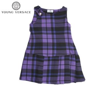 YOUNG VERSACE ヤングヴェルサーチ チェックワンピース 女の子 子供服 こども服 キッズ おしゃれ かっこいい かわいい ブランド