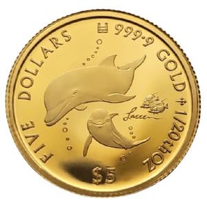 純金 コイン 24金 ラッセン イルカ金貨 1/20オンス 2021年製