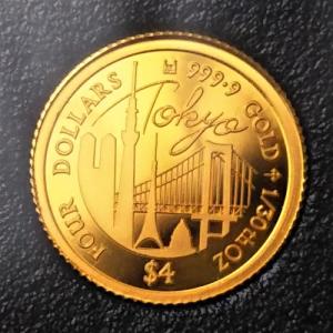 24金 2020年 東京コイン 1/30オンス 保証書・ボックス付き　金貨 K24 ゴールドコイン tokyo coin japan｜space-gold