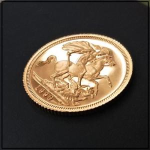 金コイン ソブリン金貨 1/2sov（ハーフ） イギリス　ゴールドコイン｜space-gold