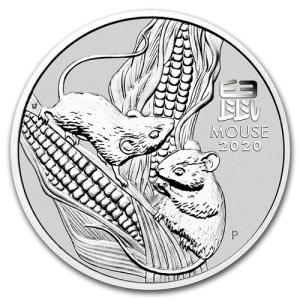 純銀コイン 干支銀貨 子（鼠） 1オンス 2020年製 オーストラリアパース造幣局発行
