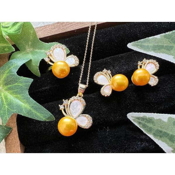 Yellow Pearl butterfly 3点Set　Welcome SPRING　春らしい元気...