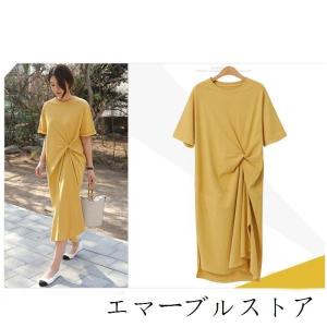 ワンピース Tシャツワンピ レディース 春 夏...の詳細画像1