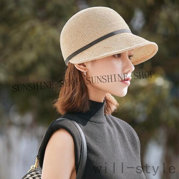 麦わらキャップ 麦わら帽子 レディース つば広 折りたたみ つば広 紫外線 UVカット帽子 海 春夏...