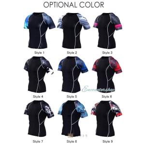 半袖tシャツ tシャツ コンプレッションウェア...の詳細画像1