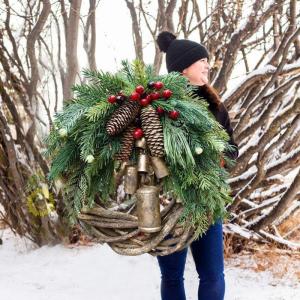 クリスマスリース クリスマス飾り 玄関リース ド...の商品画像