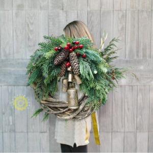 クリスマスリース クリスマス飾り 玄関リース ...の詳細画像1