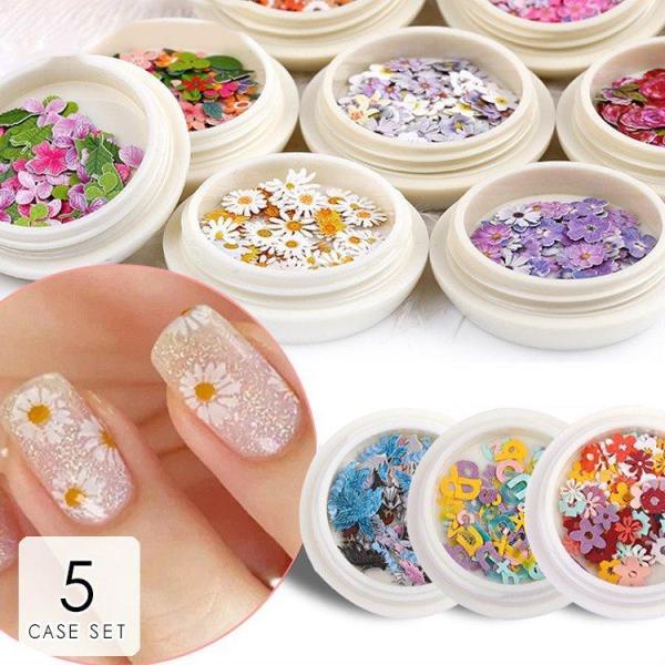 ネイルネイルシールパーツデコパーツセルフネイル春ネイルネイルアート花フラワーアルファベットキュートミ...